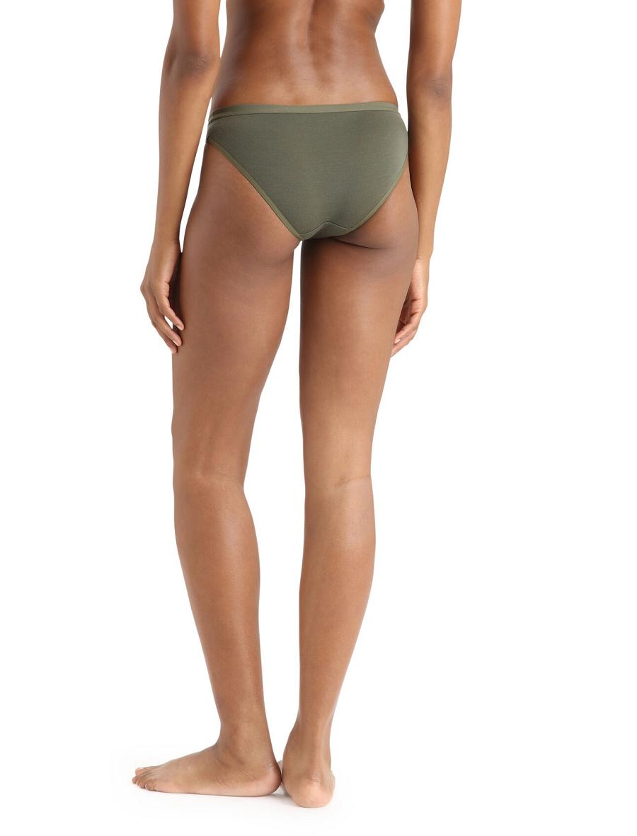 Women's Icebreaker Merino Siren Bikini Briefs Underwear Loden | CA 1227AHKP